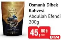 ABDULLAH EFENDİ OSMANLI DİBEK KAHVESİ 200 G